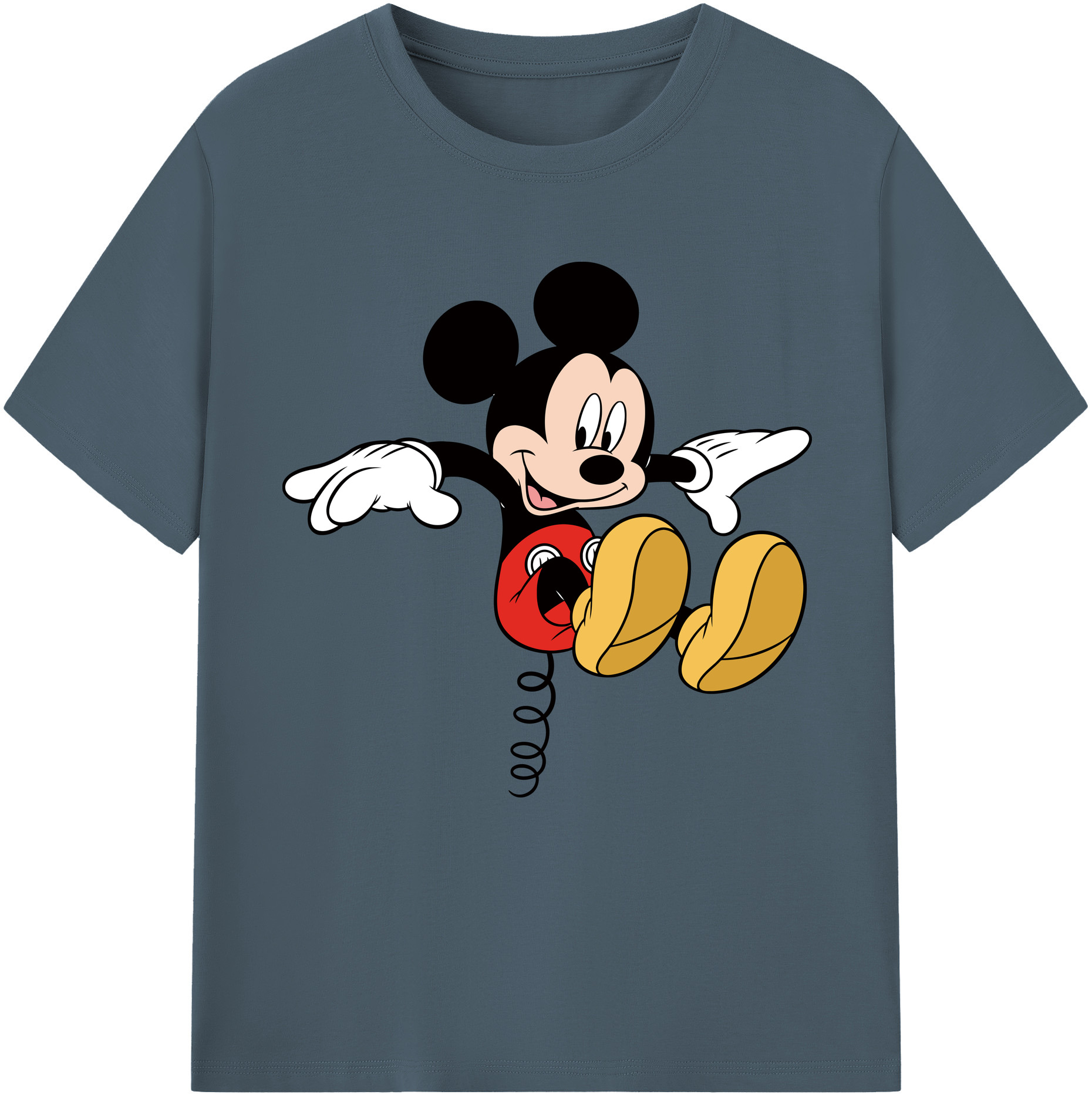 （画像用） ミッキーマウス Mickey Mouse 綿100％半袖Tシャツ（フロントプリント）